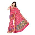 Printed pure silk pattu saree