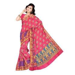 Printed pure silk pattu saree