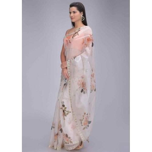 wedding wear Organza floral Saree by L square Collection