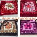 Wedding Silk Maroon bed sheet Set  thumb 1