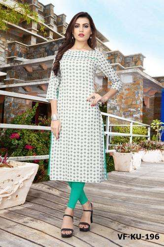 Beautiful Designer Flex Cotton Full Stitched Kurti by Go On Shopping