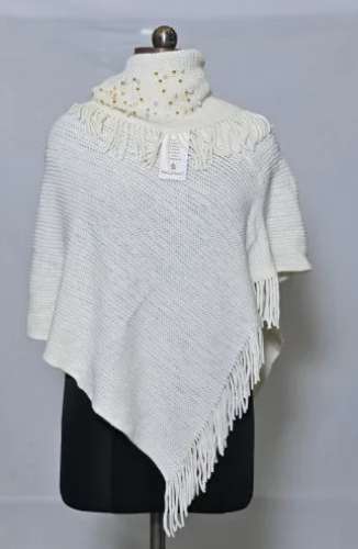 Ladies Long Woolen Poncho by Better Choice Knitwear