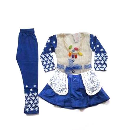 blue and white top with leggings
