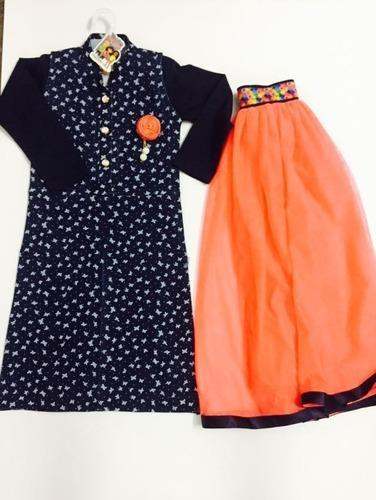 Girls Kape Top with Long Net Skirt