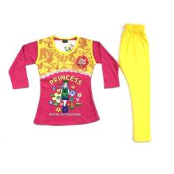 pink top with leggings