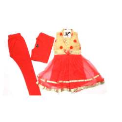 red net frock top with leggings 