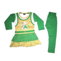 yellow green top with leggings