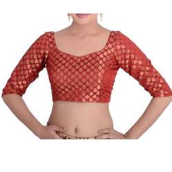Readymade Red Brocade Blouse