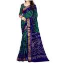stylish-green-and-blue-bandhani-saree