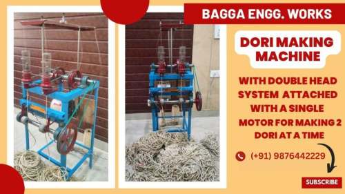 Electric Double Head Dori Making Machine by Bagga Engineering Works