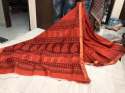 Floral Print Silk Cotton Maheshwari Saree thumb 9