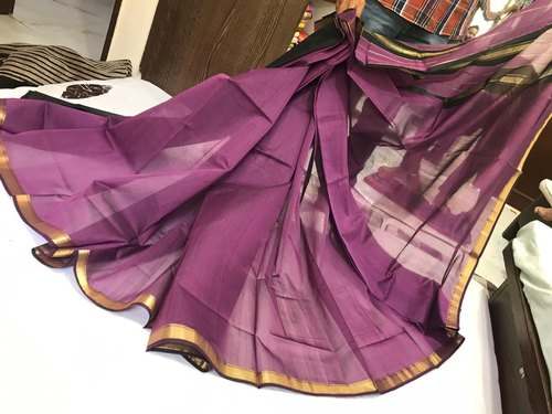 Pure Reshan Maheshwari Saree by Pawar Handloom