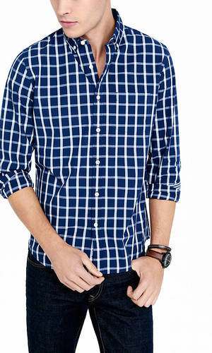 Men Cotton Check Shirt