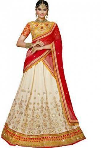 Embroidered Lehenga Choli And Dupatta Set by Indifame Pvt Ltd