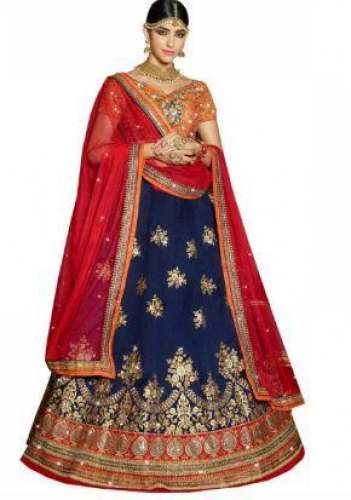 embroidered lehenga  by Indifame Pvt Ltd