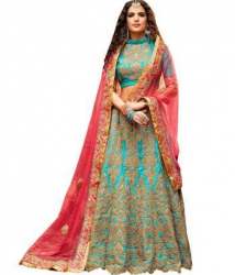 Pure Silk Printed Lehenga Choli Material