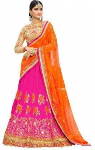 Semi Stitched Lehenga by Indifame Pvt Ltd