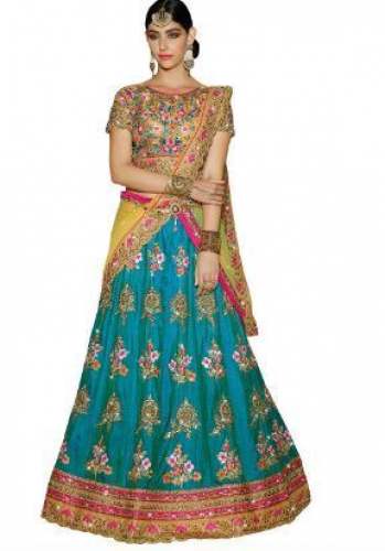 Silk Lehenga by Indifame Pvt Ltd