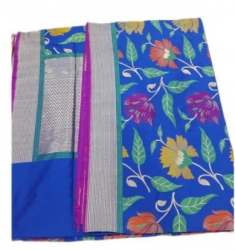 Party Wear Banarasi  Pure Silk Blue Saree