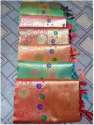 Party Wear Embroidey Banarasi Border Silk Saree thumb 3