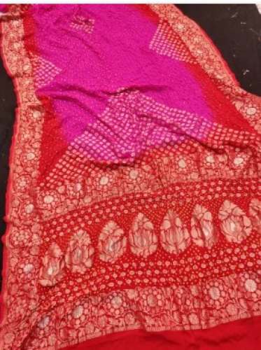 Wedding Wear Bandhani Banarasi Saree  by M Mobeen Enterprises