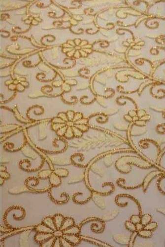 Dyeable Embroidered Net Fabric