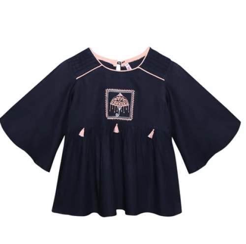 Fancy ishin Brand Navy Blue Kids Top by Ishin Sarees