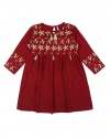 New Arrival Maroon Embroidered Kids Top