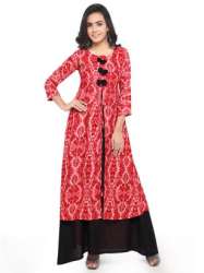 Block Printed Rayon Kurtis