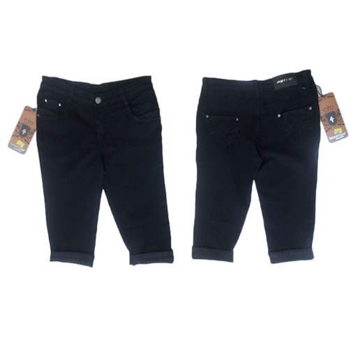 Black Denim Girl Capri by S L Clothing Pvt Ltd