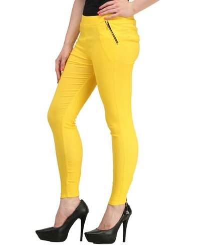 Ladies Yellow Jegging by Prabhat Jeans