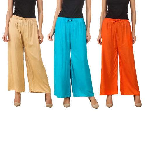 Ladies Rayon Palazzo Pants-1 by Vihaan Inc