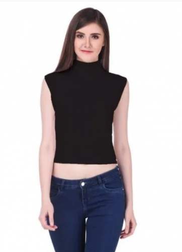 High Neck Women Crop Top