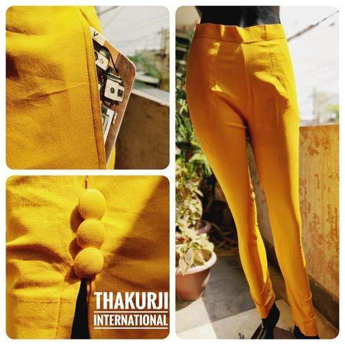 Cotton Lycra Pants by Thakurji International