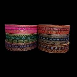 Zari Designer 1.5 Inch Multicolor Jacquard Lace