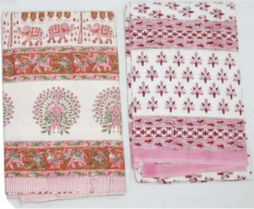 Sanganeri Handicraft Cotton Bedsheets  by Ablaze