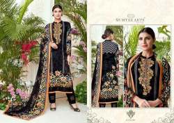 Black Cotton Fully Embroidered Suits