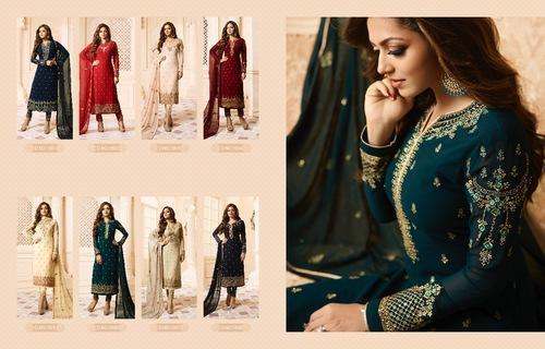 LT Nitiya 126 Georgette Unstitched Suit by Suvesa