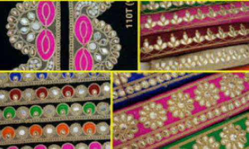 Shubh Laxmi Enterprise Mirror and Stone work lace