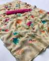 Fancy Linen printed Saree set thumb 8