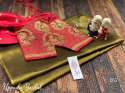 BRIDEAL SILK SAREE EITH ARRI WORK BLOUSE thumb 6