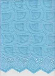 Sky Blue Cotton Embroidery Fabric