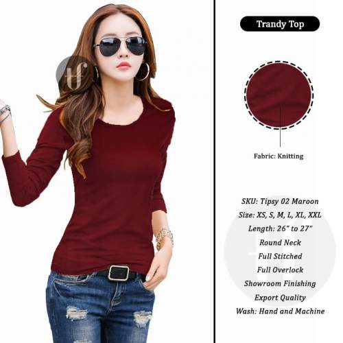 SKU: Tipsy 02 Maroon