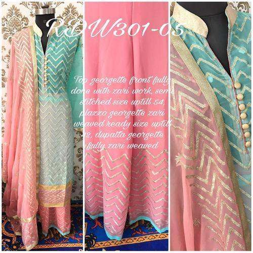 Designer heavy zari work suit
