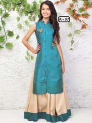 girls sleeve less Indo Western dress