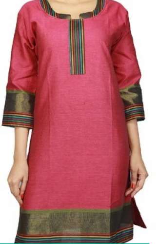 maroon cotton kurti by Anshul Textile