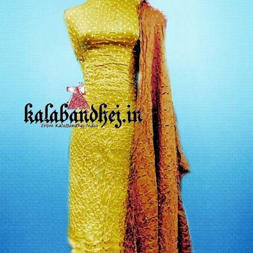 Pure Bandhani Dress Material Collection  by Kala Bandhej Shop