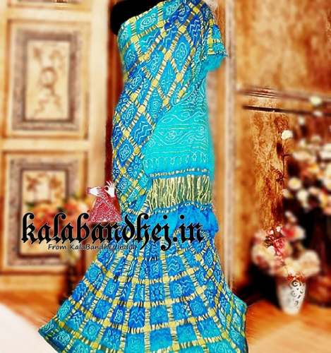 Pure Gujarati Bandhani Handloom Saree  by Kala Bandhej Shop