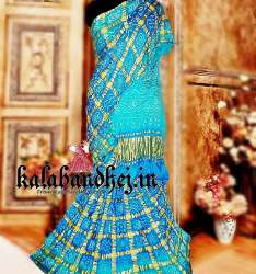 Pure Gujarati Bandhani Handloom Saree 