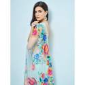 Kriti in Sky - designer net saree thumb 2